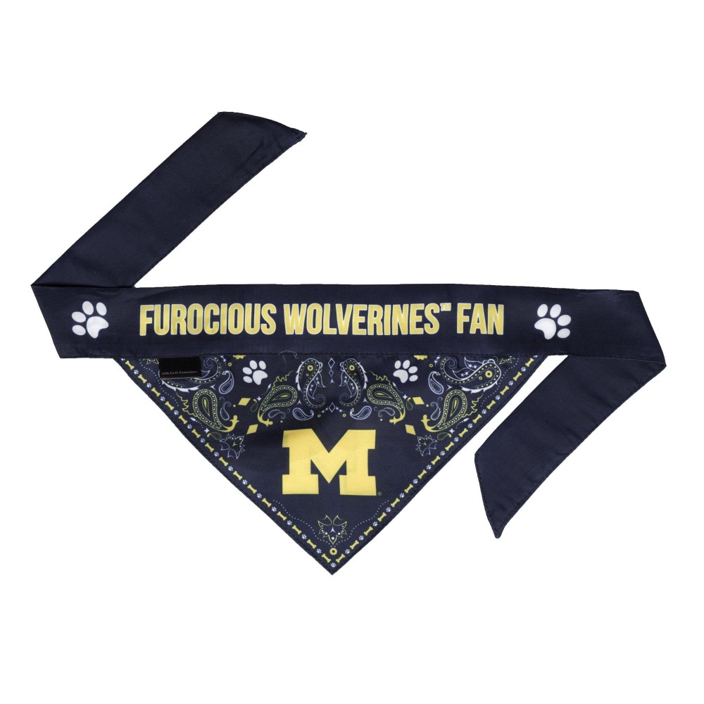 Littlearth Unisex-Adult NCAA Michigan Wolverines Pet Bandana, Team Color, Medium