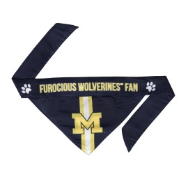 Littlearth Unisex-Adult NCAA Michigan Wolverines Pet Bandana, Team Color, Medium