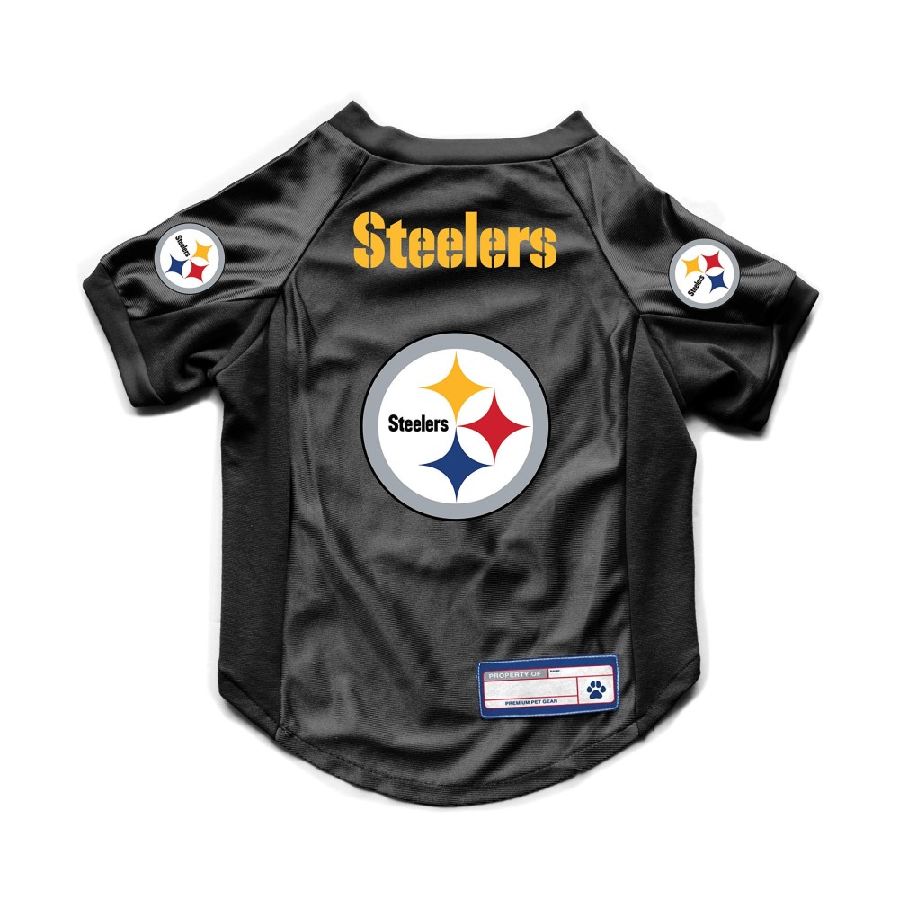 Littlearth NFL Pittsburgh Steelers Stretch Pet Jersey, Team Color, Medium