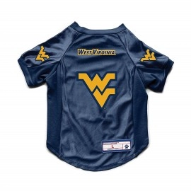 Littlearth Unisex-Adult NCAA West Virginia Mountaineers Stretch Pet Jersey, Team Color, Medium