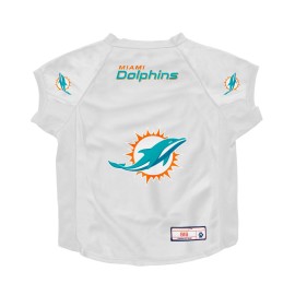 Littlearth NFL Miami Dolphins Stretch Pet Jersey for Large Dogs, Team Color, Big Dog