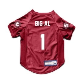 Littlearth NCAA Alabama Crimson Tide Stretch Pet Jersey, Team Color, Small