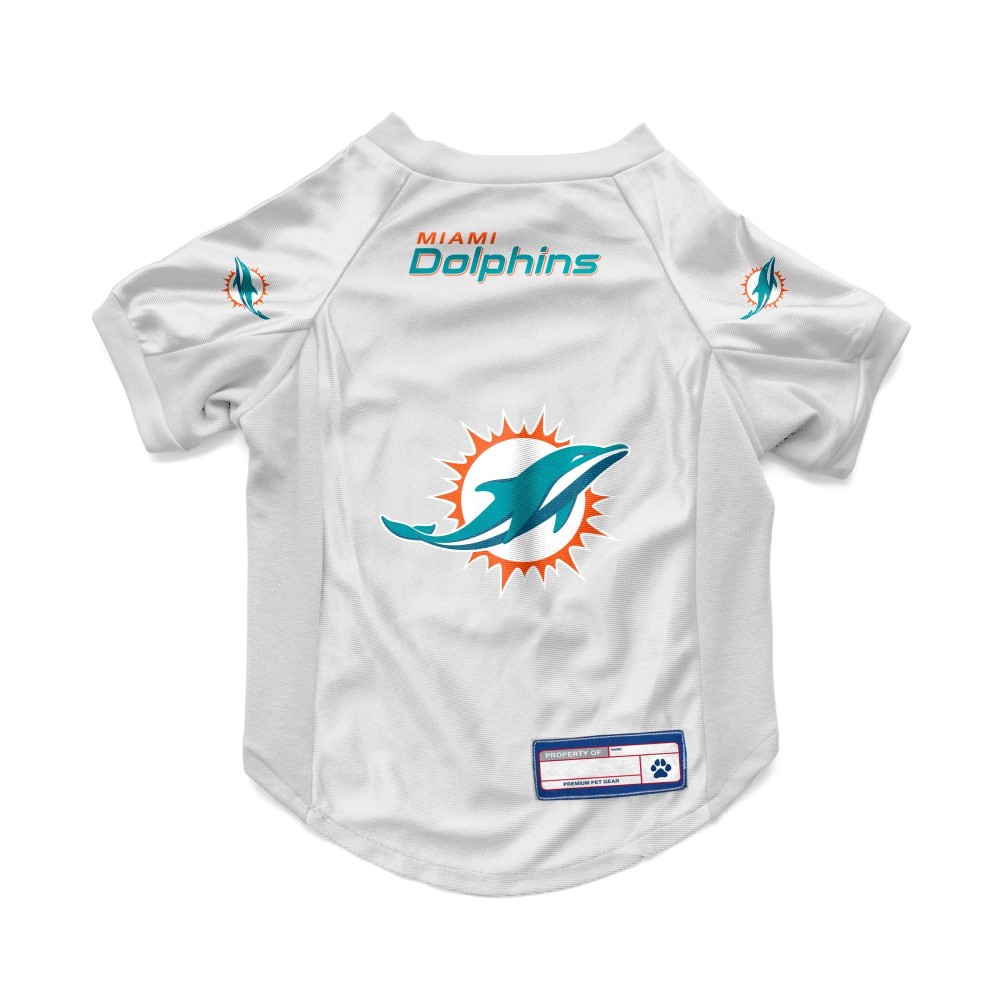 Littlearth NFL Miami Dolphins Stretch Pet Jersey, Team Color, Medium