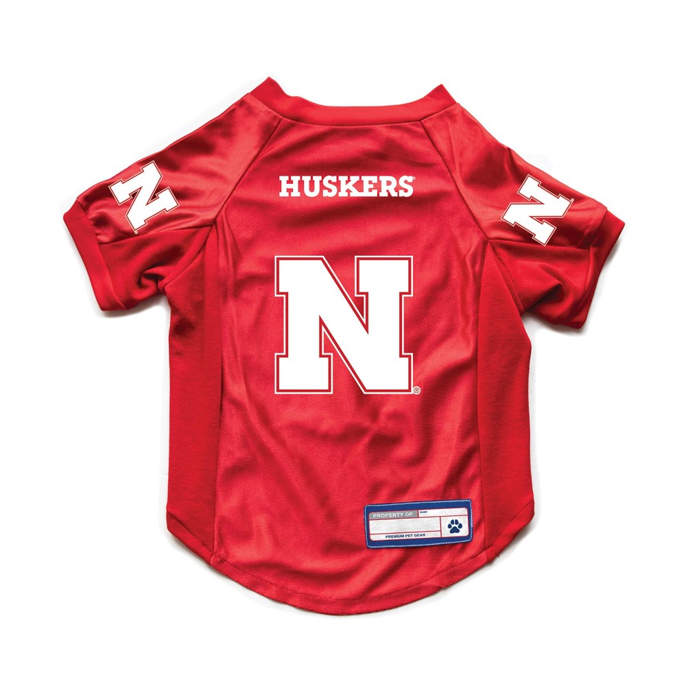 Littlearth NCAA Nebraska Cornhuskers Stretch Pet Jersey, Team Color, Large