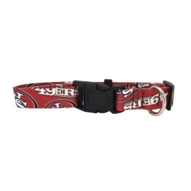 Littlearth Unisex-Adult NFL San Francisco 49ers Pet Collar, Team Color, Small