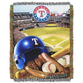 The Northwest Company MLB Texas Rangers Woven Tapestry Throw Blanket, 48