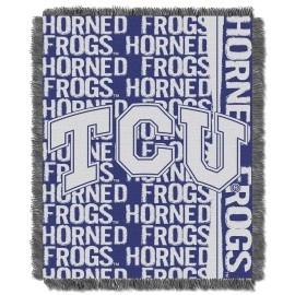 The Northwest Company NCAA TCU Horned Frogs Woven Jacquard Throw Blanket, 48