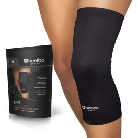 Knee Copper Compression Sleeve - Black - Medium