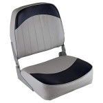 Wise 8WD734PLS-660 Low Back Boat Seat, Grey/Blue