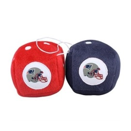 Fremont Die Nfl New England Patriots 3 Fuzzy Dice 3 Team Colors