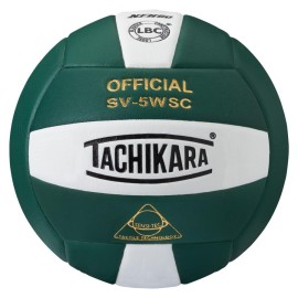 Tachikara SV5WSC Sensi-Tec Composite Volleyball (Dark Green, White)