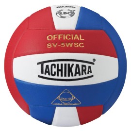 Tachikara SV5WSC Sensi-Tec Composite Volleyball (Red, Wht, Blue)