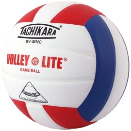 Tachikara SV5WSC Sensi-Tec Composite Volleyball (Red, Wht, Blue)