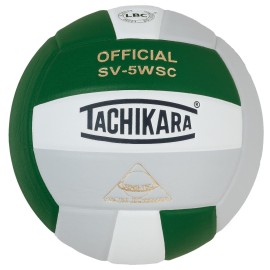 Tachikara SV5WSC Sensi-Tec Composite Volleyball (Green, Wht, Silver)