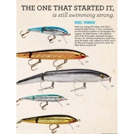 Rebel Lures Jointed Minnow Crankbait Fishing Lure Silverblue 4 12 In 716 Oz