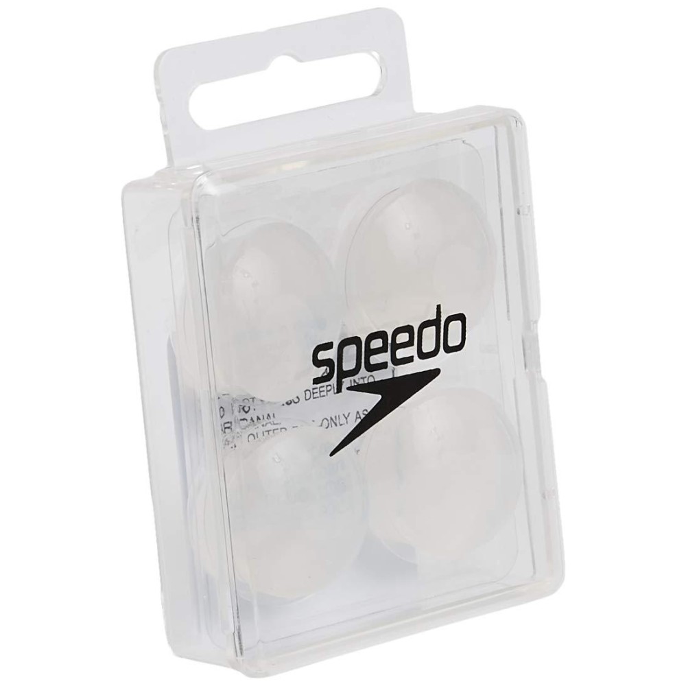 Speedo Unisex Swim Training Silicone Ear Plugs White 2 Pair Pack Of 1