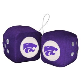 Ncaa Kansas State Wildcats Football Team Fuzzy Dice Purple