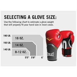 Everlast Pro Style Training Gloves Red 16 Oz