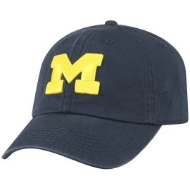 Top Of The World Michigan Wolverines Mens Relaxed Fit Adjustable Hat Team Color Primary Icon Adjustable