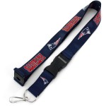 aminco NFL New England Patriots Team Lanyard, Blue , L6 X W4 X H3