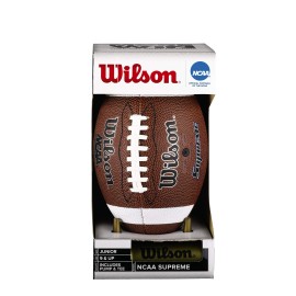 Wilson Ncaa Supreme Composite Leather Football W Pump Tee Junior Size Brown