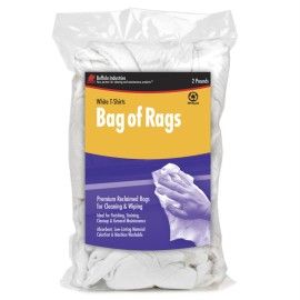 WIPING RAGS WHITE 2LB (Pack of 1)