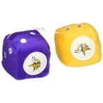 Fremont Die Nfl Minnesota Vikings 3 Fuzzy Dice 3 Team Colors