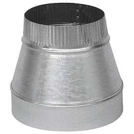 Imperial Manufacturing Furnace Pipe Reducer 7 Dia X 5 Dia Galvanized 24 Ga Small End Crimped