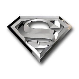 Superman emblmsup3dplast Superman 3D Chrome Adhesive Car Emblem Stickers