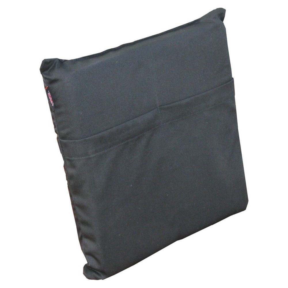 Heat Factory Stadium Cushion With Large Hand And Body Heat Warmer Pockets Black