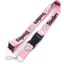 Nfl Pittsburgh Steelers Team Lanyard Pink