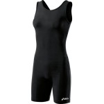 Asics Womens Solid Modified Wrestling Singlet Black Medium