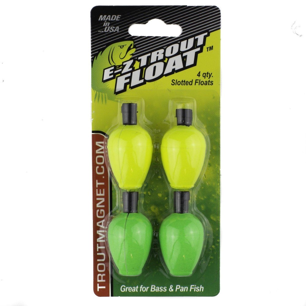 Trout Magnet Ez Trout Float Fishing Bobbers Easy Depth Adjustment Ideal To Drift Small Lures Or Bait 4Pack Yellow