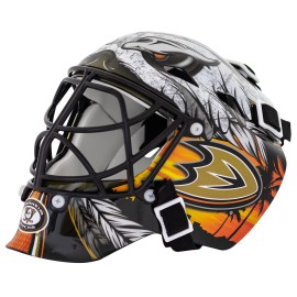 Franklin Sports Nhl Anaheim Ducks Mini Hockey Goalie Mask With Case Collectible Goalie Mask With Official Nhl Logos And Colors