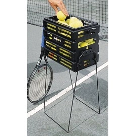 Tourna Ballport Tennis Ball Hopper Holds 80 Balls Durable And Lightweight Black