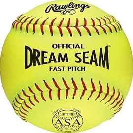 Rawlings Official Dream Seam Fastpitch Softballs Usaasa 11 Pro Leather Cover C11Ryla 12 Count