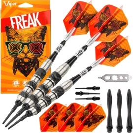 Viper by GLD Products unisex adult Viper The Freak Soft Tip Darts Triple Band 18 Grams, Black, Grams US