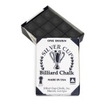 Silver Cup Billiard Chalk One Dozen Black