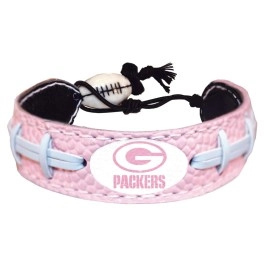 Green Bay Packers Pink Nfl Football Bracelet