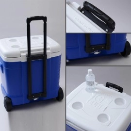 Igloo Ice Cube 60 Quart Roller Cooler Ocean Blue