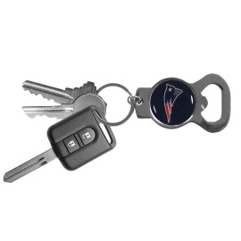 Nfl Siskiyou Sports Fan Shop New England Patriots Bottle Opener Key Chain One Size Team Color Black