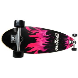 Krown Purple Flame Complete Longboard Skateboard