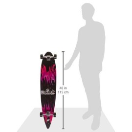 Krown Purple Flame Complete Longboard Skateboard