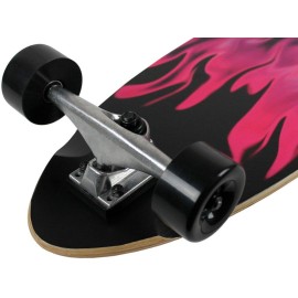 Krown Purple Flame Complete Longboard Skateboard