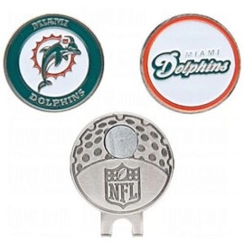 Team Golf Men Unisex Adult Women Nfl Miami Dolphins Cap Clip With 2 Ball Markers Multi Team Color