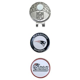 Team Golf Nfl New England Patriots Cap Clip With 2 Golf Ball Markers Golf Cap Clip With 2 Removable Doublesided Enamel Magnetic