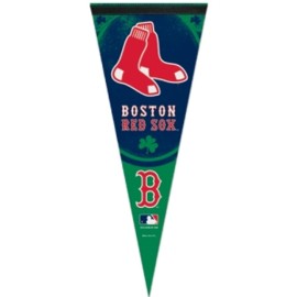 Boston Red Sox Pennant 12x30 Premium Style Green with Sox Design