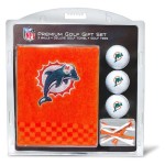 Team Golf Nfl Miami Dolphins Gift Set Embroidered Golf Towel 3 Golf Balls And 14 Golf Tees 234 Regulation Trifold Towel