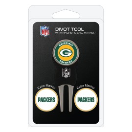 Team Golf Nfl Green Bay Packers Divot Tool Pack With 3 Golf Ball Markers Divot Tool With 3 Golf Ball Markers Pack Markers Are R