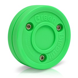 Green Biscuit Original Hockey Training Puck Passing Toe Drag Stickhandling Nhl Official Perfect Street Hockey Puck For Stre